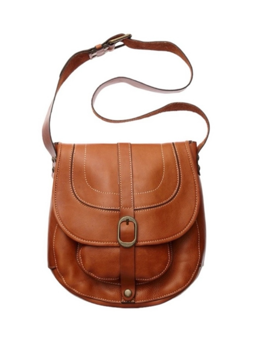 Vintage Patricia Nash Leather Barcelona Saddle Shoulder Purse Handbag Crossbody